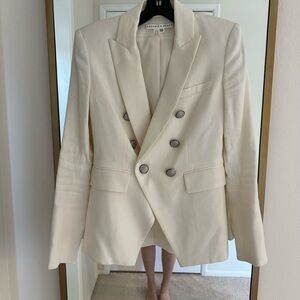 Veronica Beard Off-White Textured Blazer